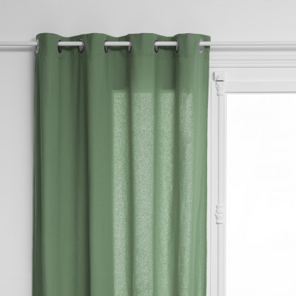 Rideau en Coton Vert céladon 135 x 240 cm