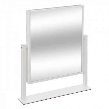 Miroir rectangle à poser en Métal Blanc  30 x 36 cm