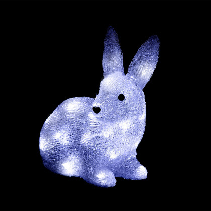 Lapin lumineux Blanc froid H 28 cm