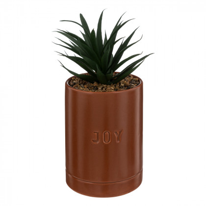 Plante artificielle dans Pot en Céramique Avi Caramel H 20 cm