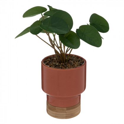 Plante artificielle dans Pot en Céramqiue Ambre H 26 cm