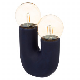 Lampe double Olme en Métal Bleu H 22.5 cm