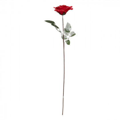 Tige Rose Rouge paillettée H75 cm