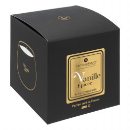 Bougie Arlo dans pot en Verre 400 g Parfum Vanille épicée