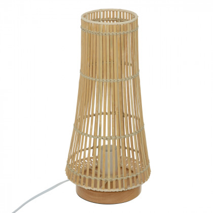 Lampe bois à poser fabriquée à la main forme cube – Amécla